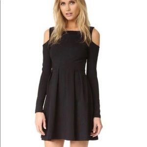Susana Monaco cold shoulder little black dress